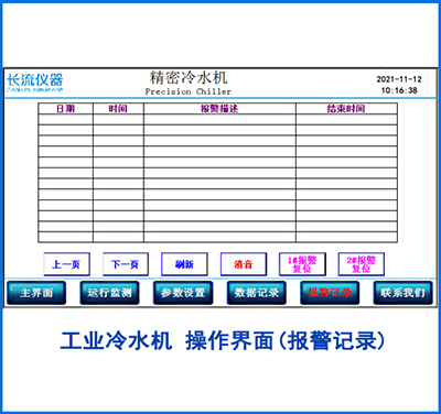 工業(yè)冷水機報警記錄